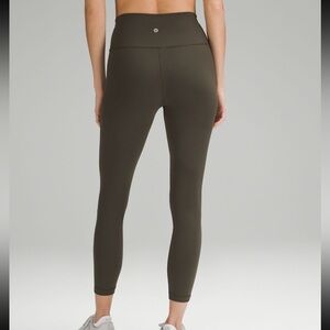 Lululemon Wunder Under High-Waisted Olive Green Leggings